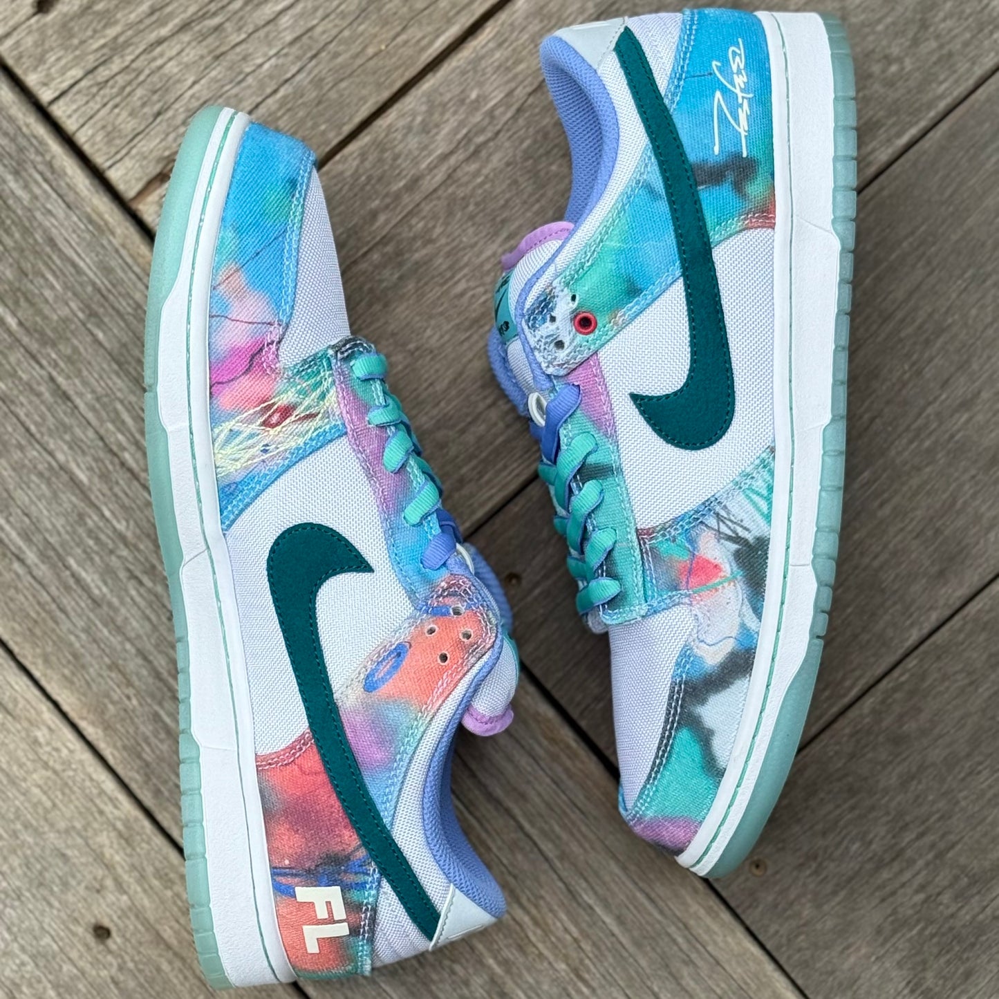 Nike SB Dunk Low Futura White Geode Teal Size 11