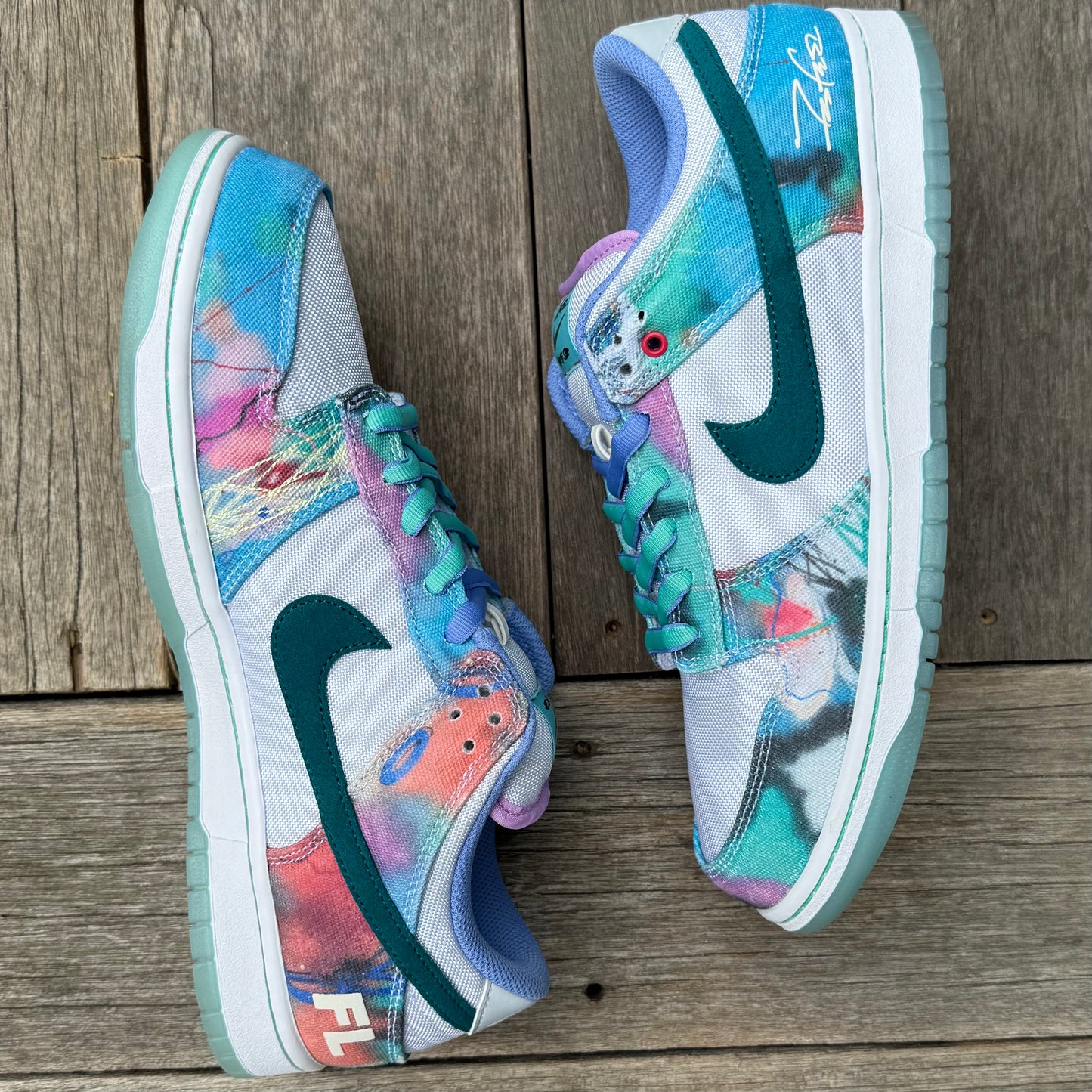 Nike SB Dunk Low Futura White Geode Teal Size 11