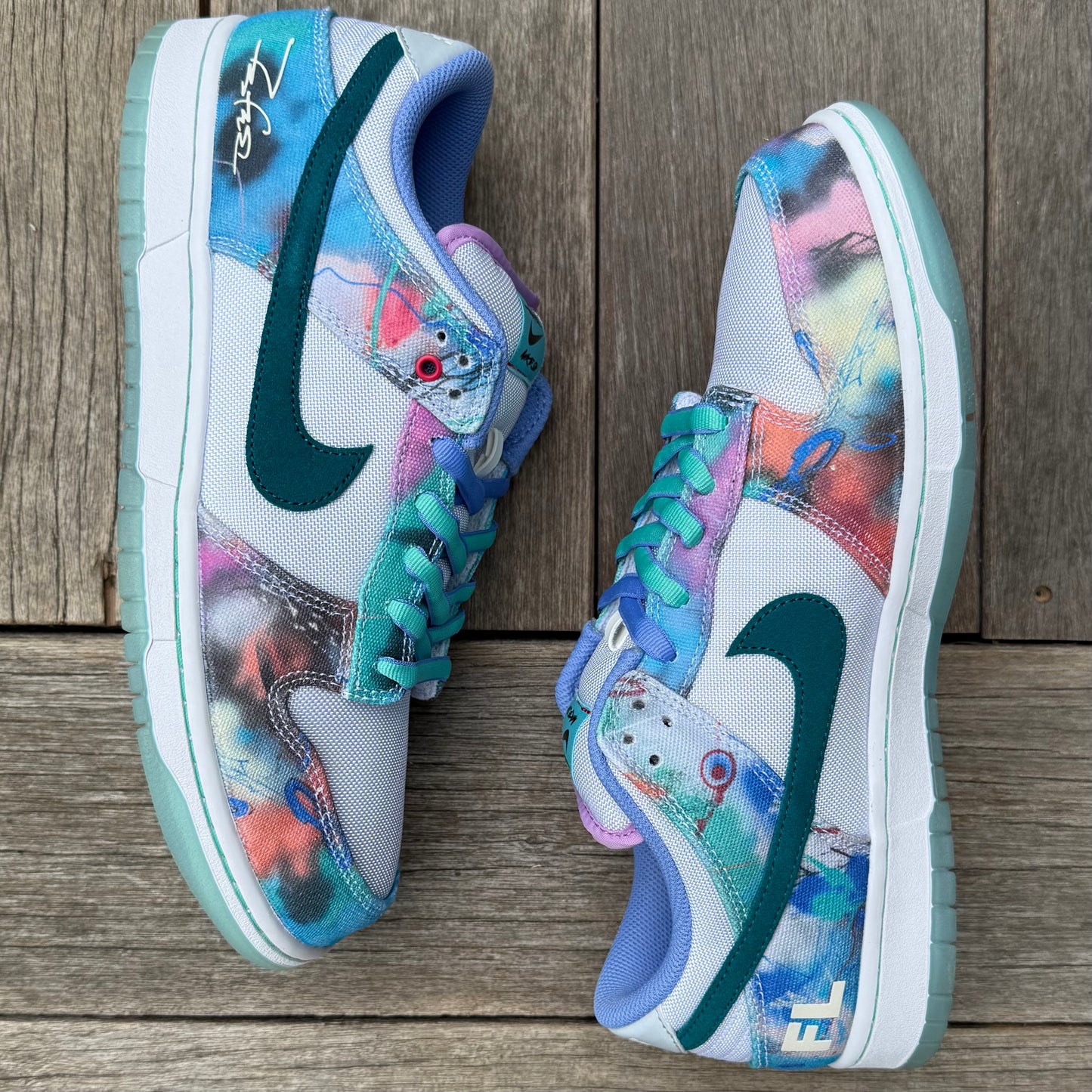 Nike SB Dunk Low Futura White Geode Teal Size 11