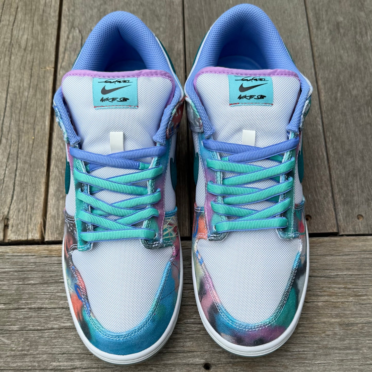 Nike SB Dunk Low Futura White Geode Teal Size 11