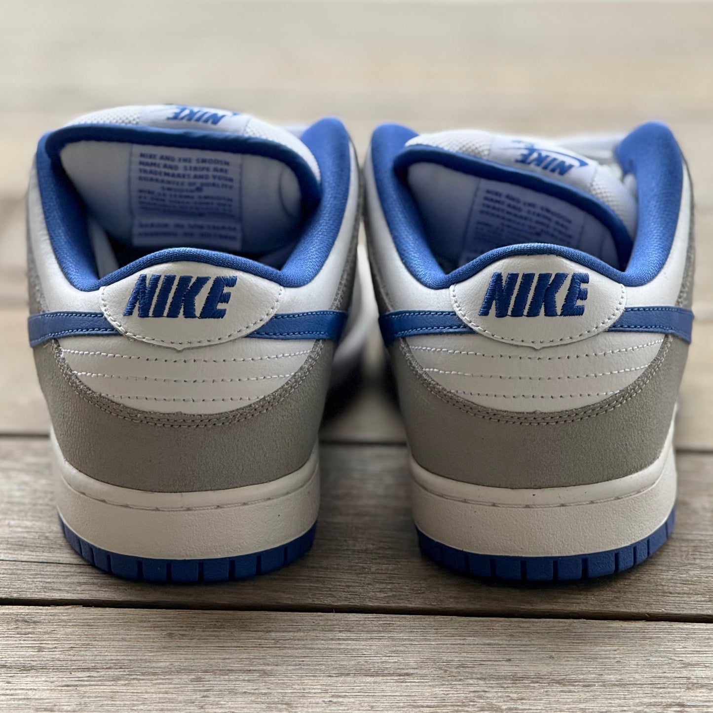 Nike SB Dunk Low Matte Silver Royal Grey Goose Size 9.5