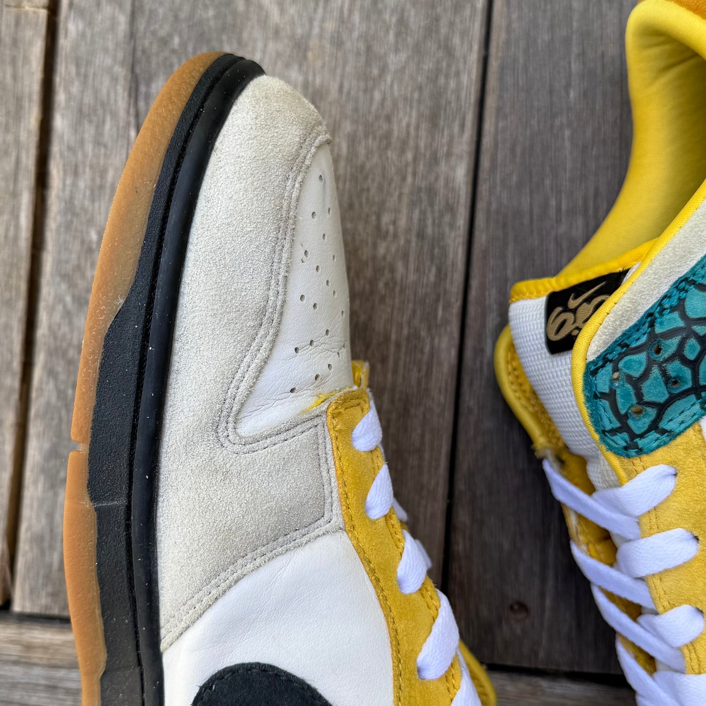 Nike Dunk Low 6.0 Pine Glass Blue Maize Size 10.5