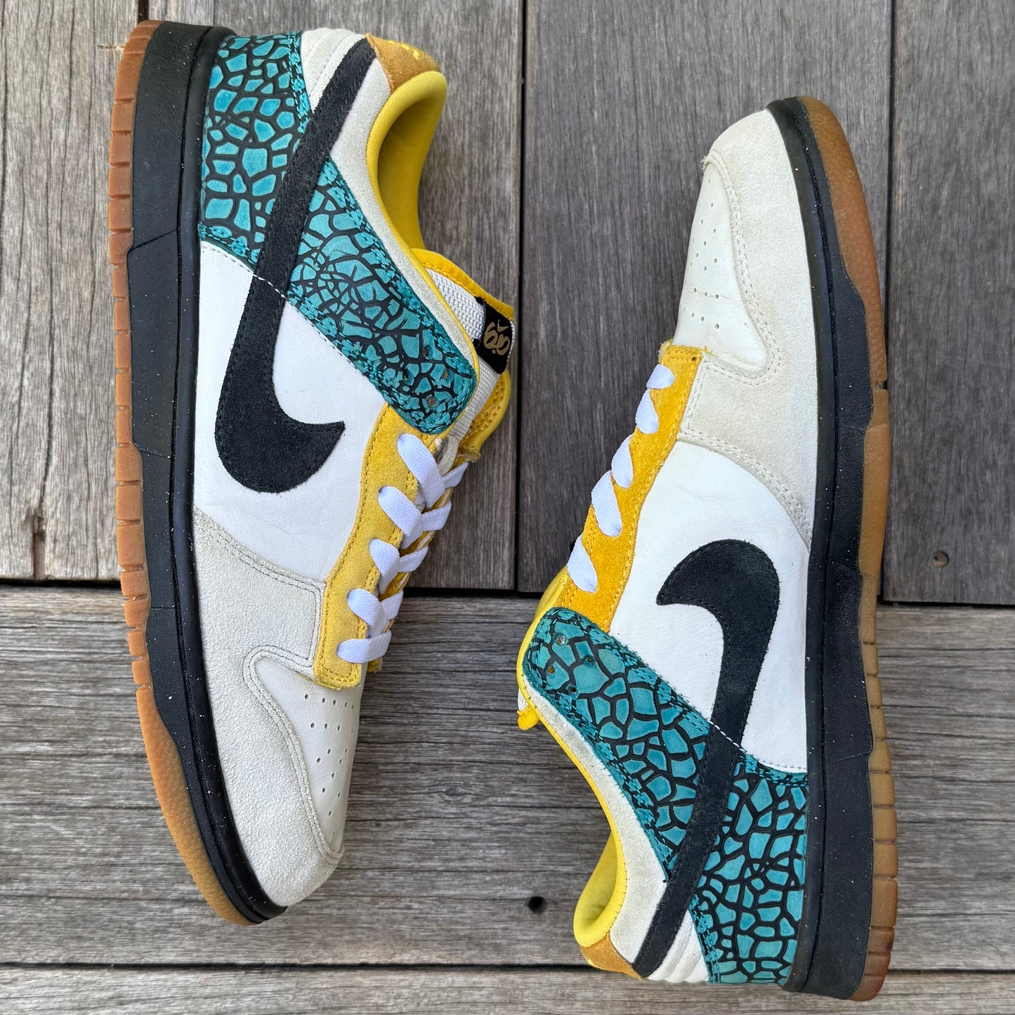 Nike Dunk Low 6.0 Pine Glass Blue Maize Size 10.5