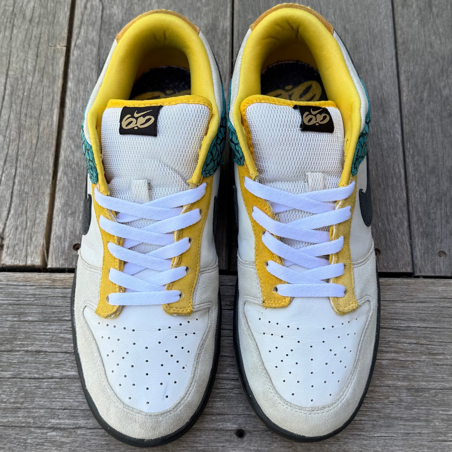 Nike Dunk Low 6.0 Pine Glass Blue Maize Size 10.5
