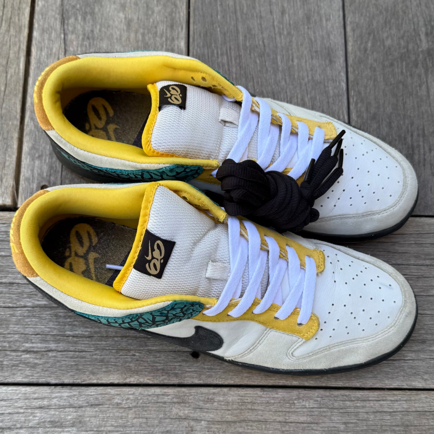 Nike Dunk Low 6.0 Pine Glass Blue Maize Size 10.5