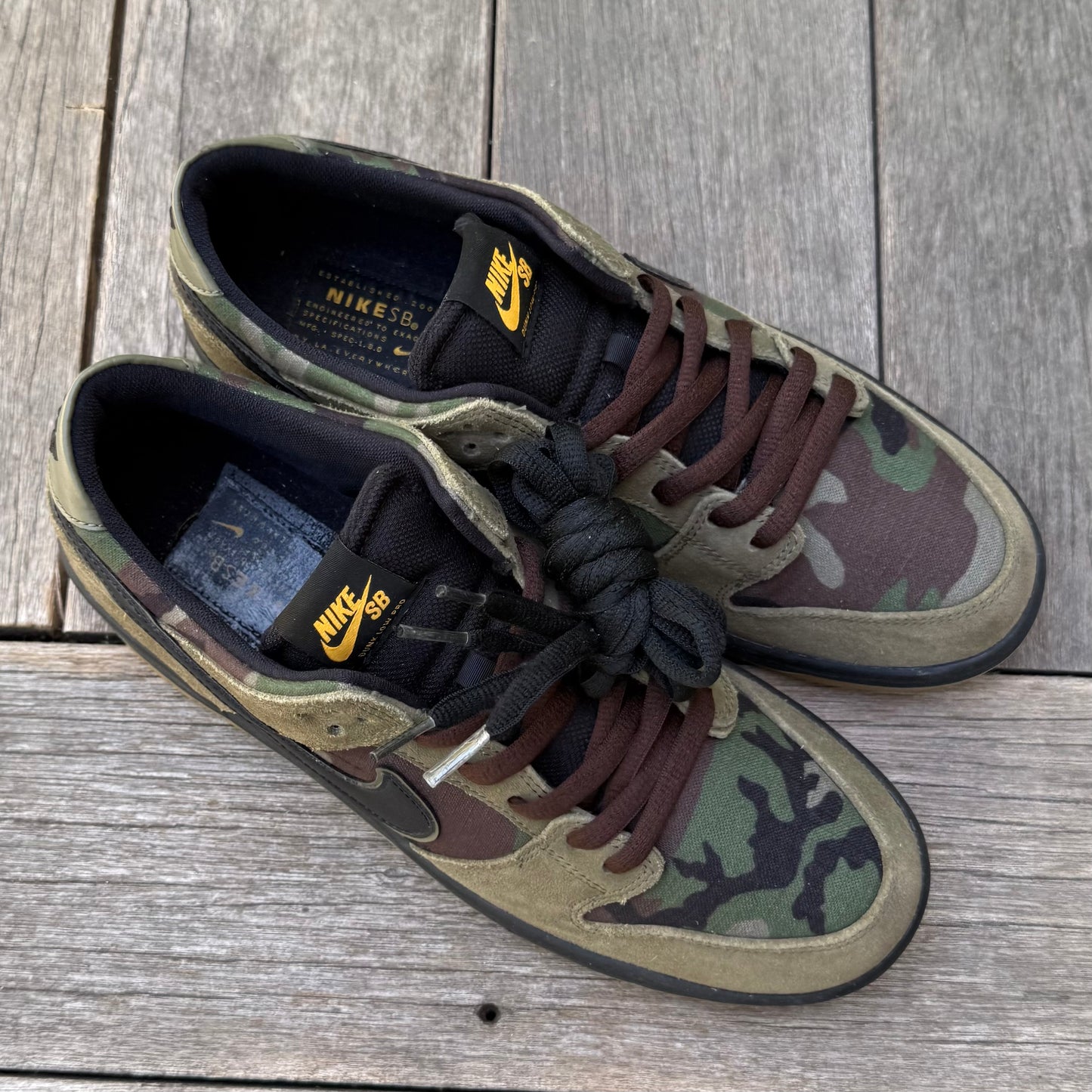 Nike SB Dunk Low Skate Camo Medium Olive Size 11