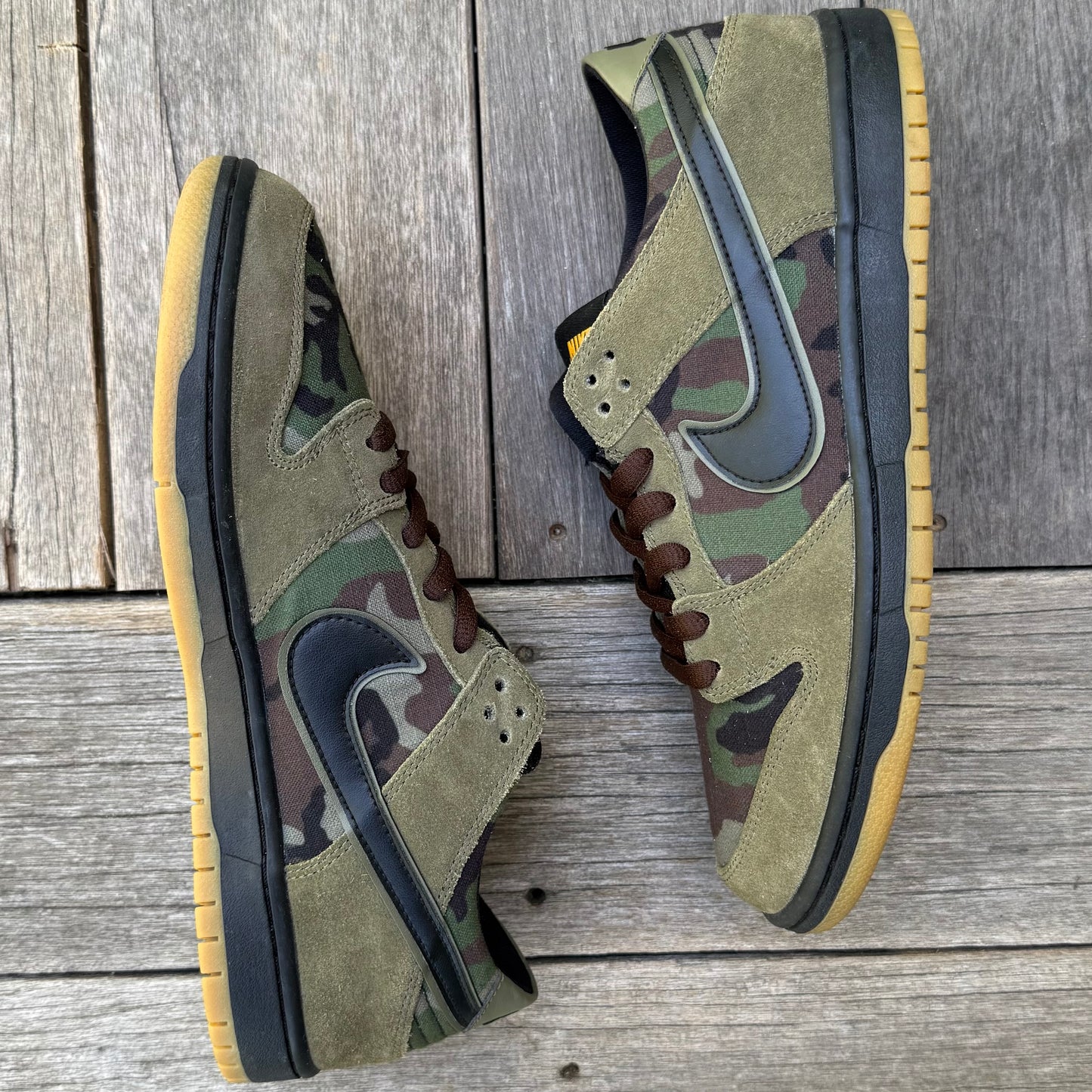Nike SB Dunk Low Skate Camo Medium Olive Size 11