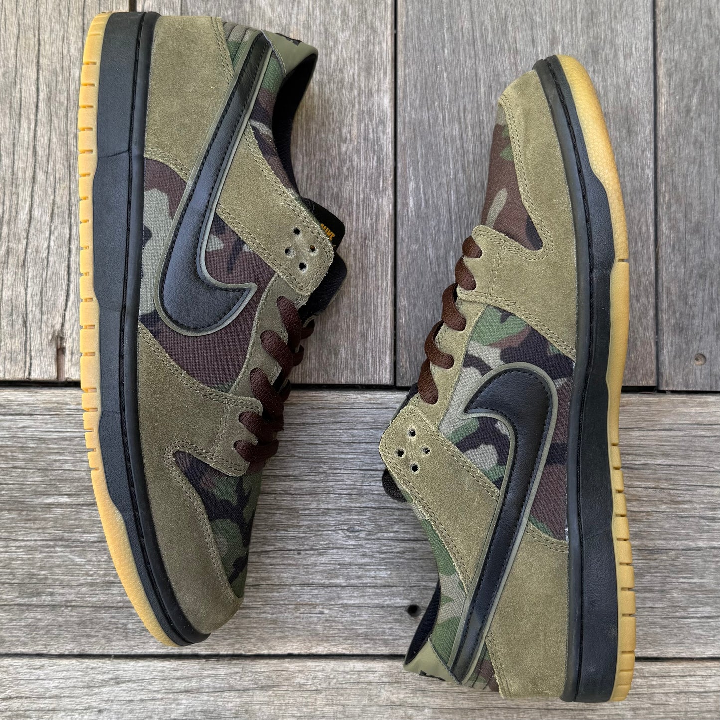 Nike SB Dunk Low Skate Camo Medium Olive Size 11