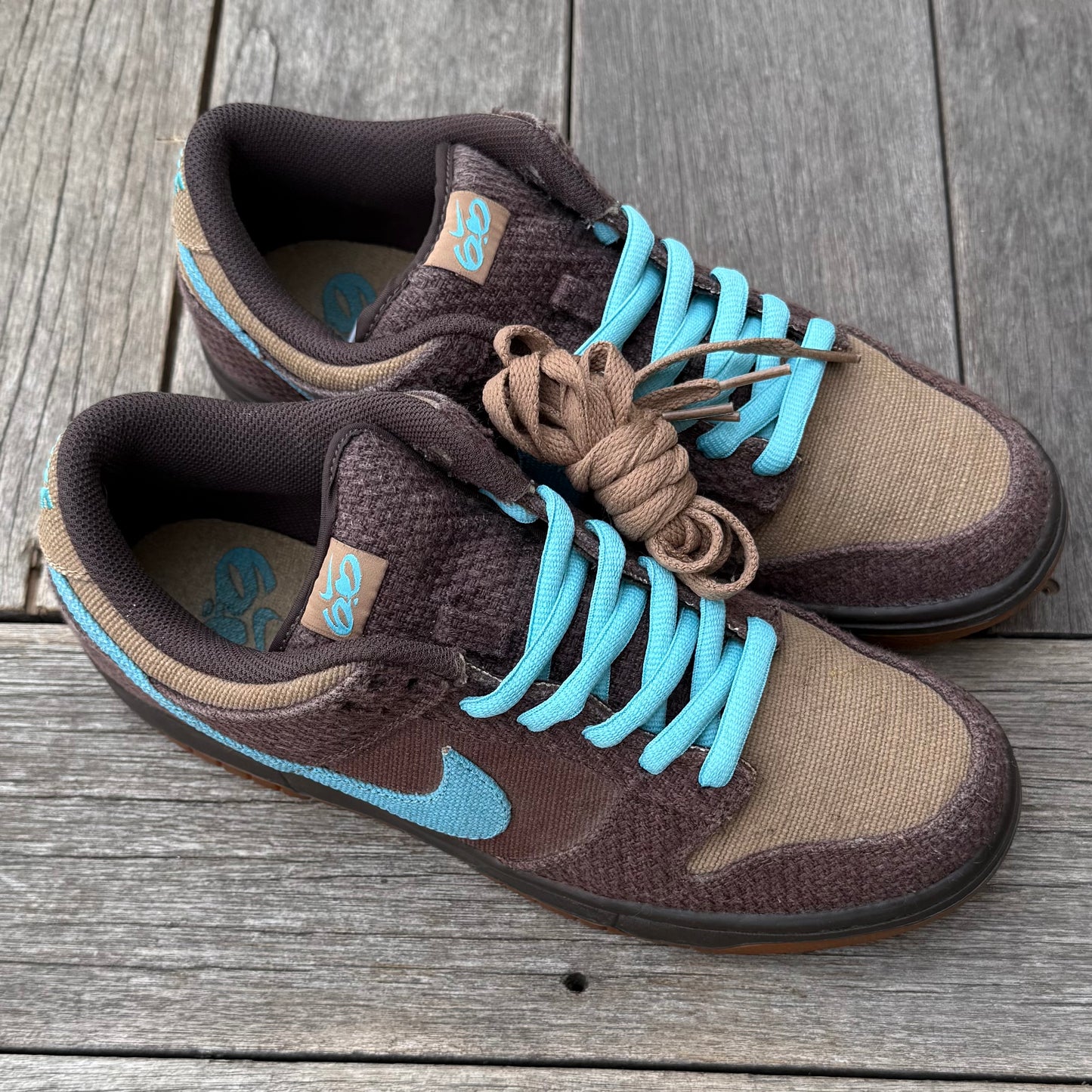 Nike Dunk Low 6.0 Baroque Brown Mineral Blue Size 10
