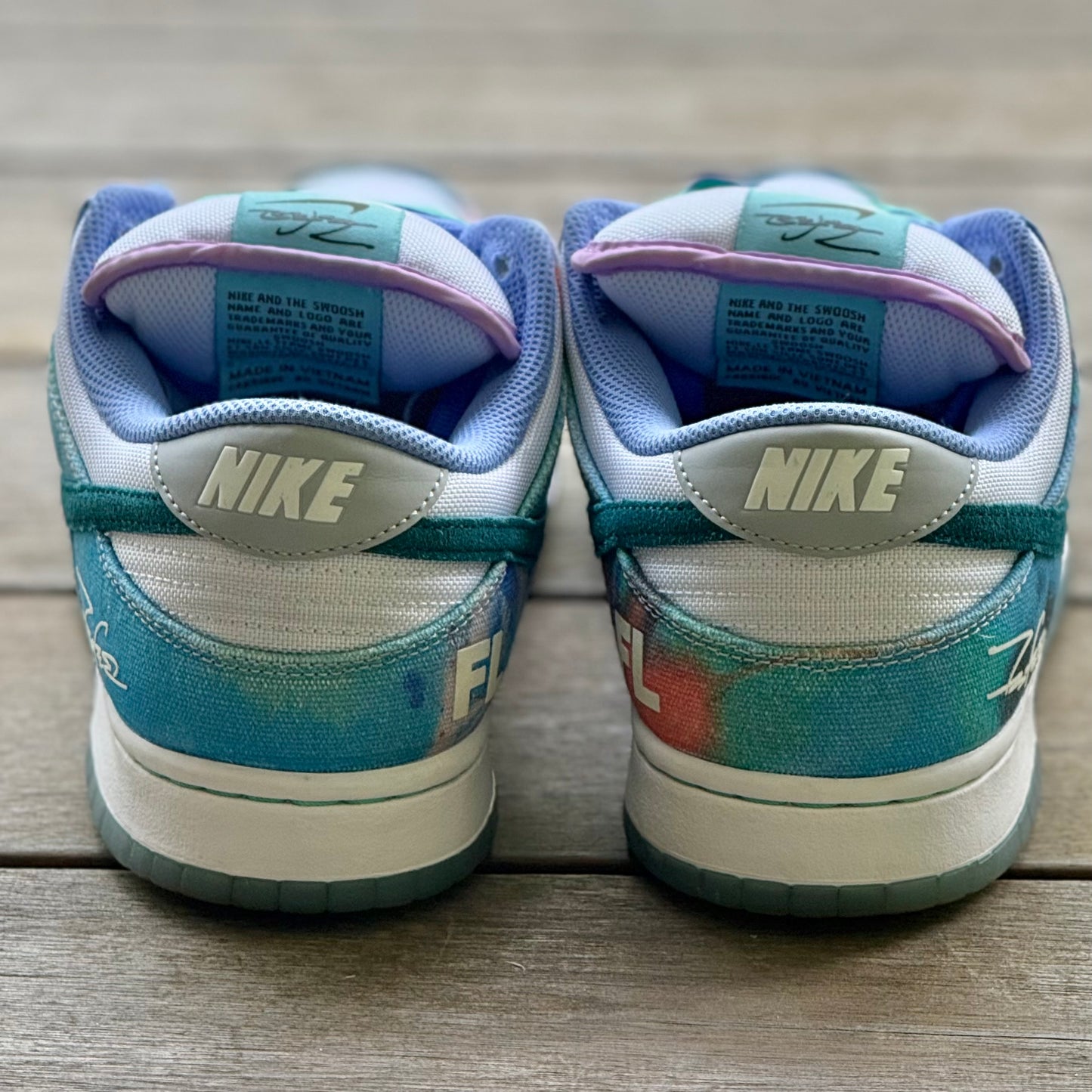 Nike SB Dunk Low Futura White Geode Teal Size 10
