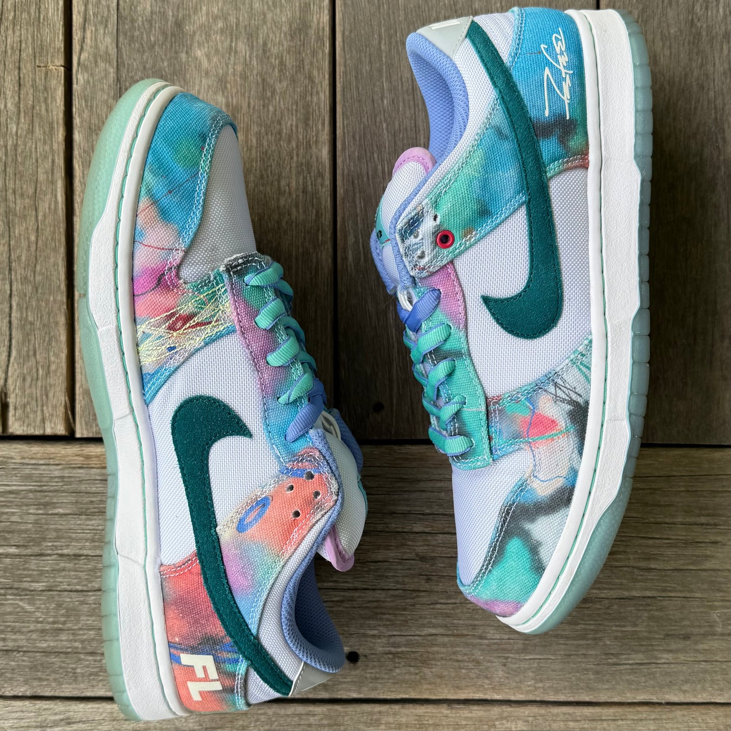 Nike SB Dunk Low Futura White Geode Teal Size 10