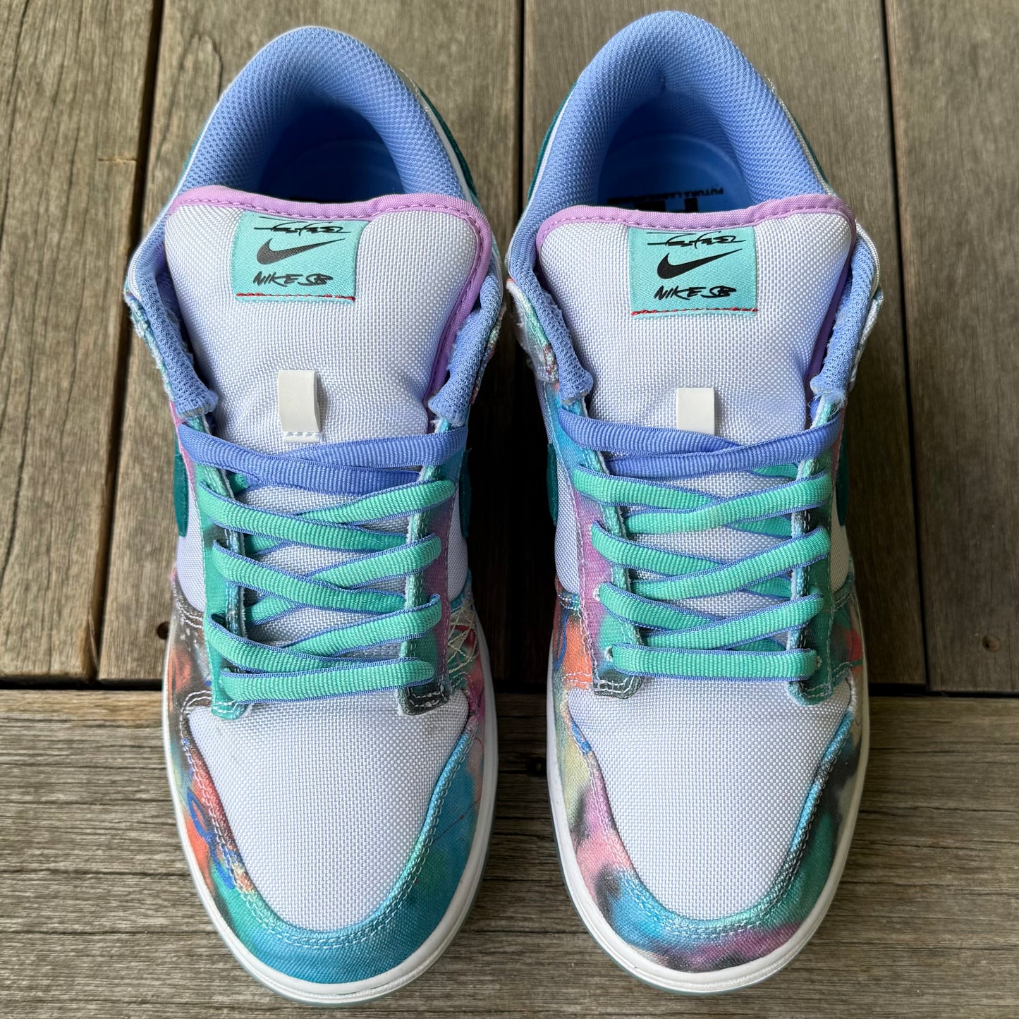 Nike SB Dunk Low Futura White Geode Teal Size 10