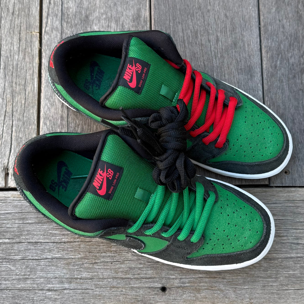Nike SB Dunk Low Pine Green Atom Red Size 10