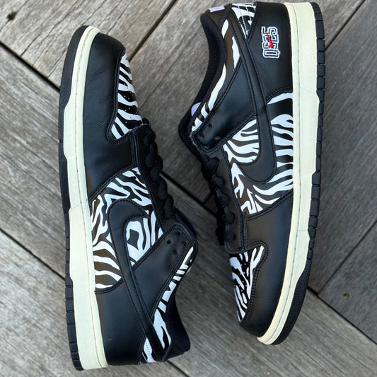 Nike SB Dunk Low Zebra QuarterSnacks Size 11