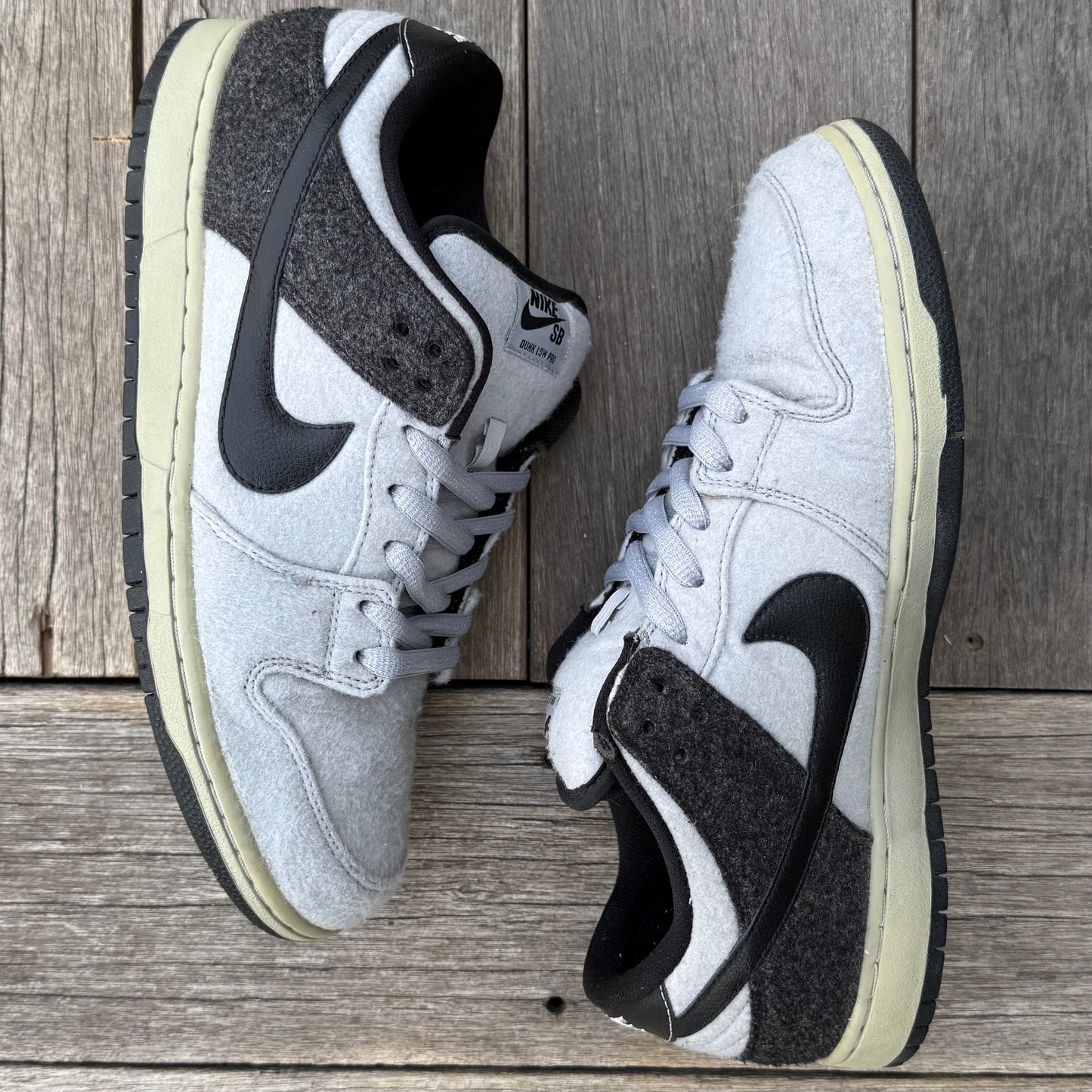 Nike SB Dunk Low Wolf Grey Wool Size 11