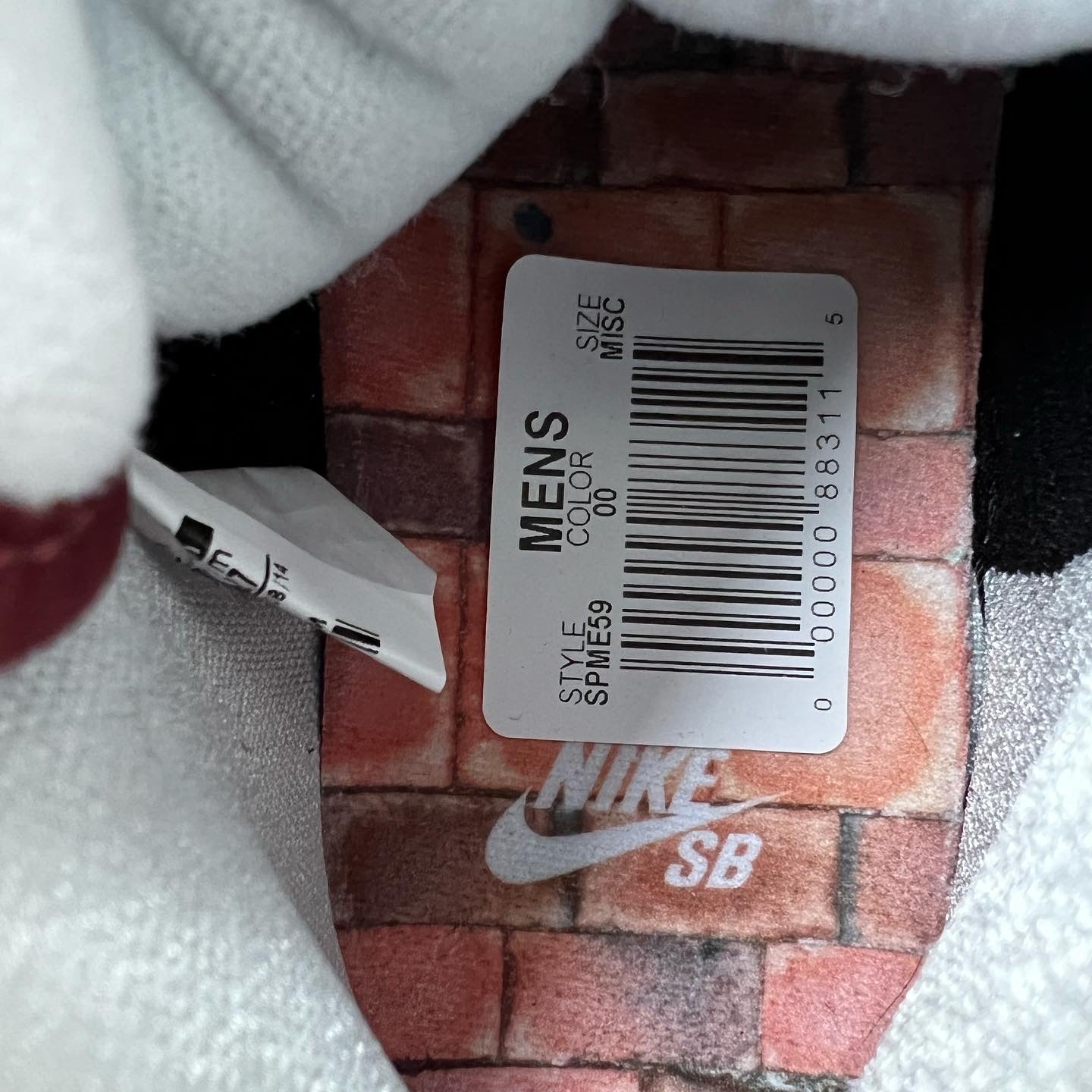 Nike SB Dunk High Brickhouse Cement Print Burgundy SAMPLE Unreleased Size 9